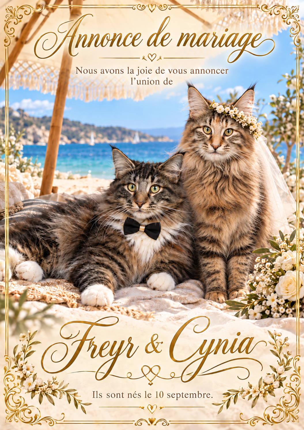 Annonce de mariage de Freyr et Cynia